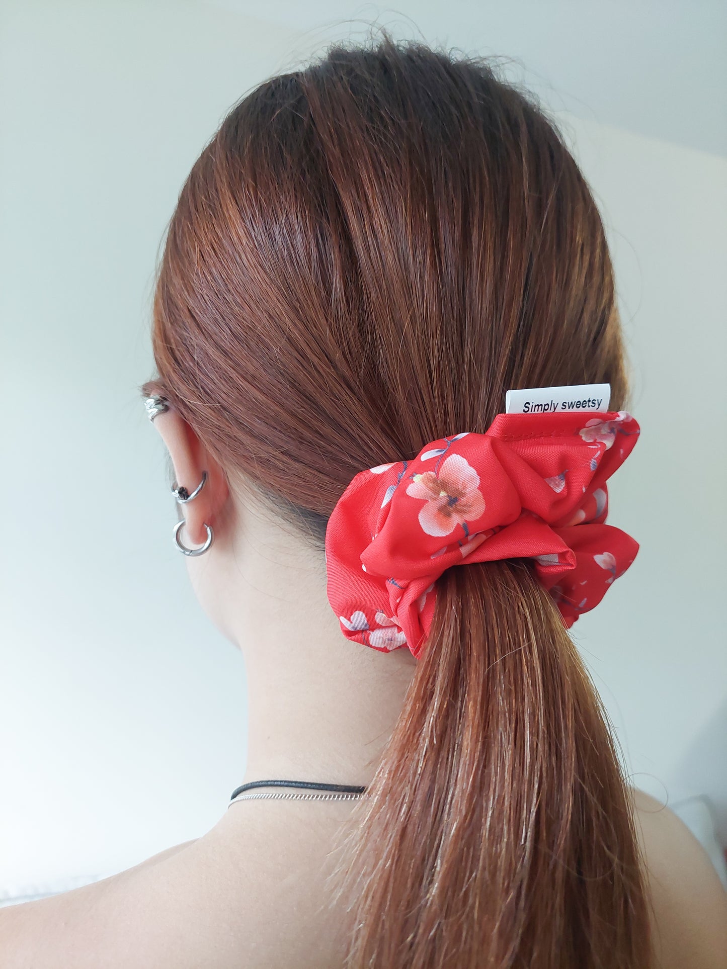 Lady in Red scrunchie
